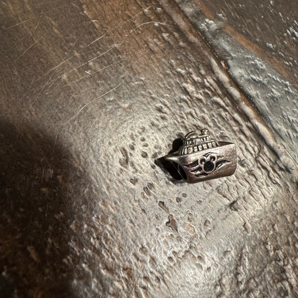 Silver Ship Charm
